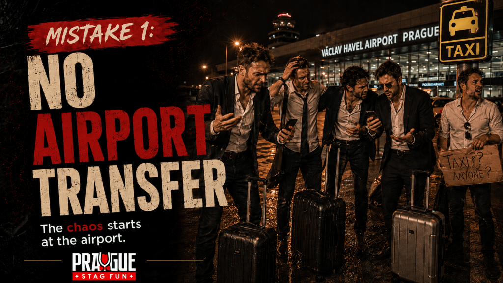 Mistake 1 – No Airport Transfer for Prague Stag Weekend